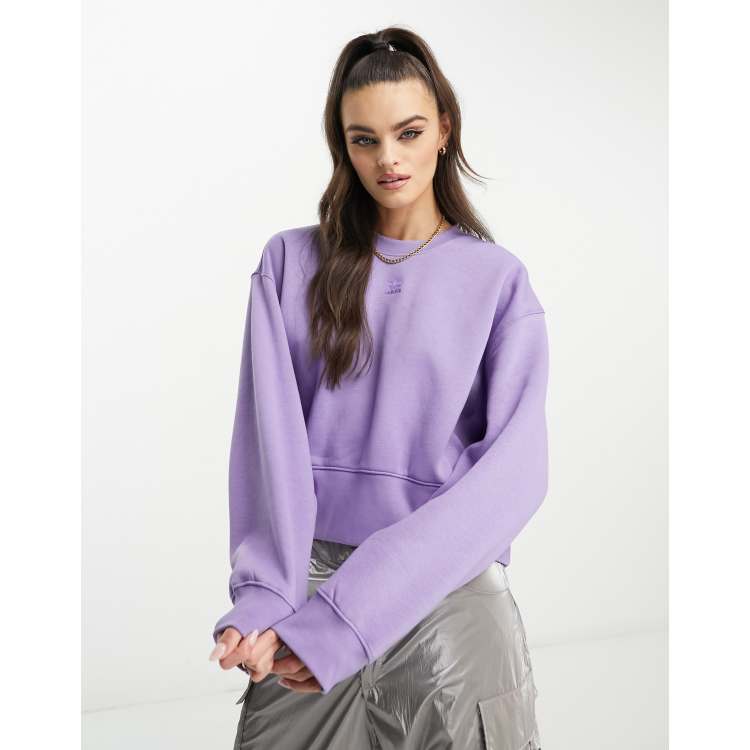 adidas Originals essentials trefoil sweatshirt ASOS | lilac in