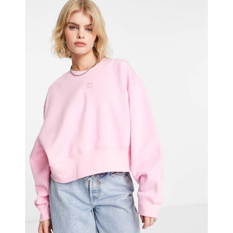 Adidas originals shop chevron sweatshirt pink