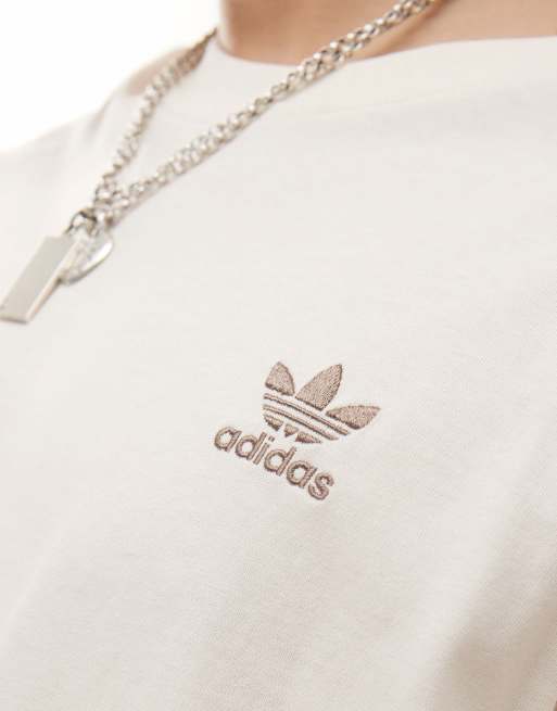adidas Originals Essentials Trefoil t-shirt in cream