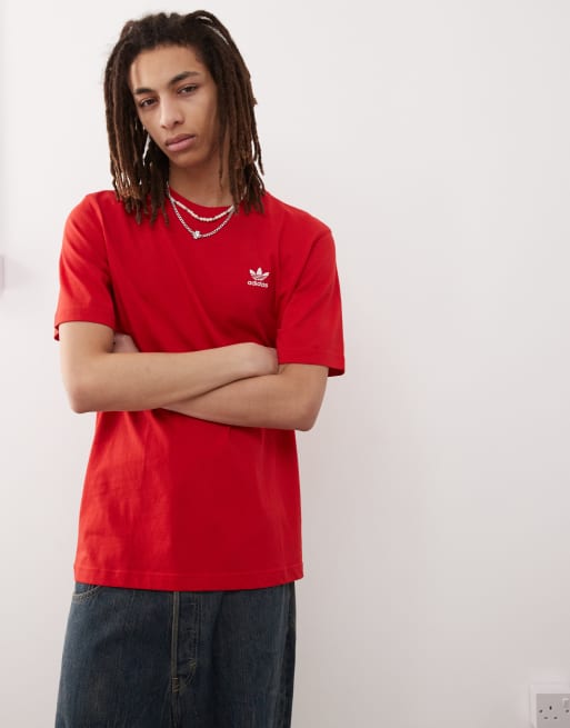 adidas Originals Essentials Trefoil t-shirt in red