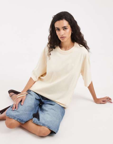 adidas Originals - Essentials - Varm vaniljefarvet boyfriend-T-shirt - view 1