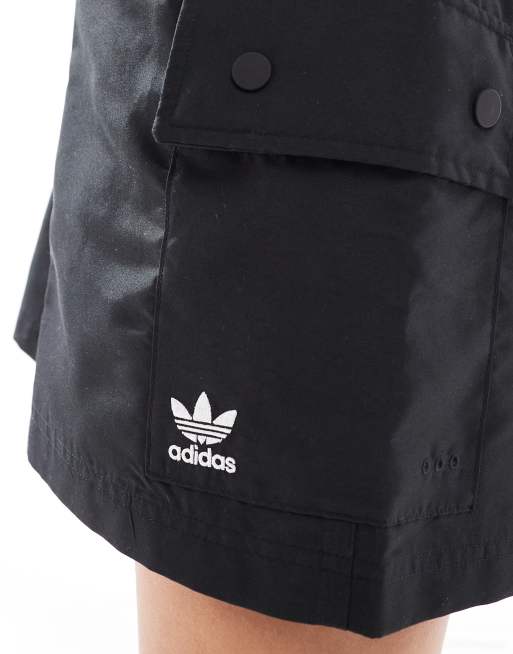 adidas Originals Essentials Woven High-Waist Cargo Shorts in