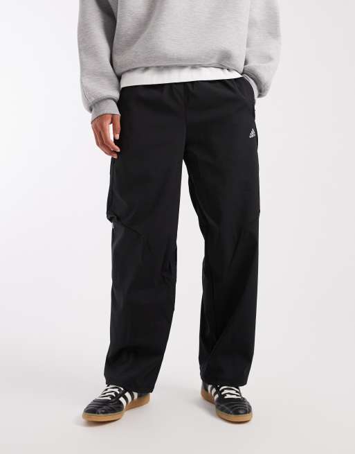 adidas Originals F50 loose striped track pants in black
