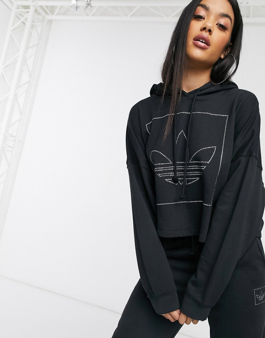 Adidas Originals - Fakten - Hoodie met trefoil in zwart