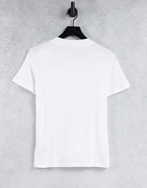 adidas Originals Fakten t-shirt in white with dolphin print