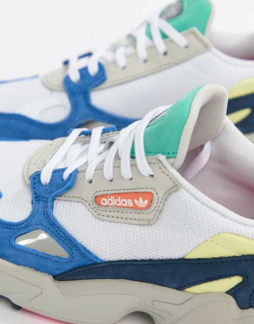 Adidas falcon blanc multicolor outlet