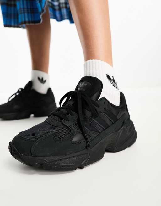 Adidas falcon noir clearance et argent