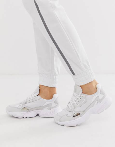 adidas all white falcon women's