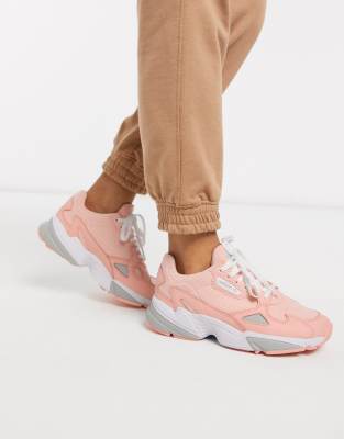 adidas originals falcon rx cord trainers in black and pink