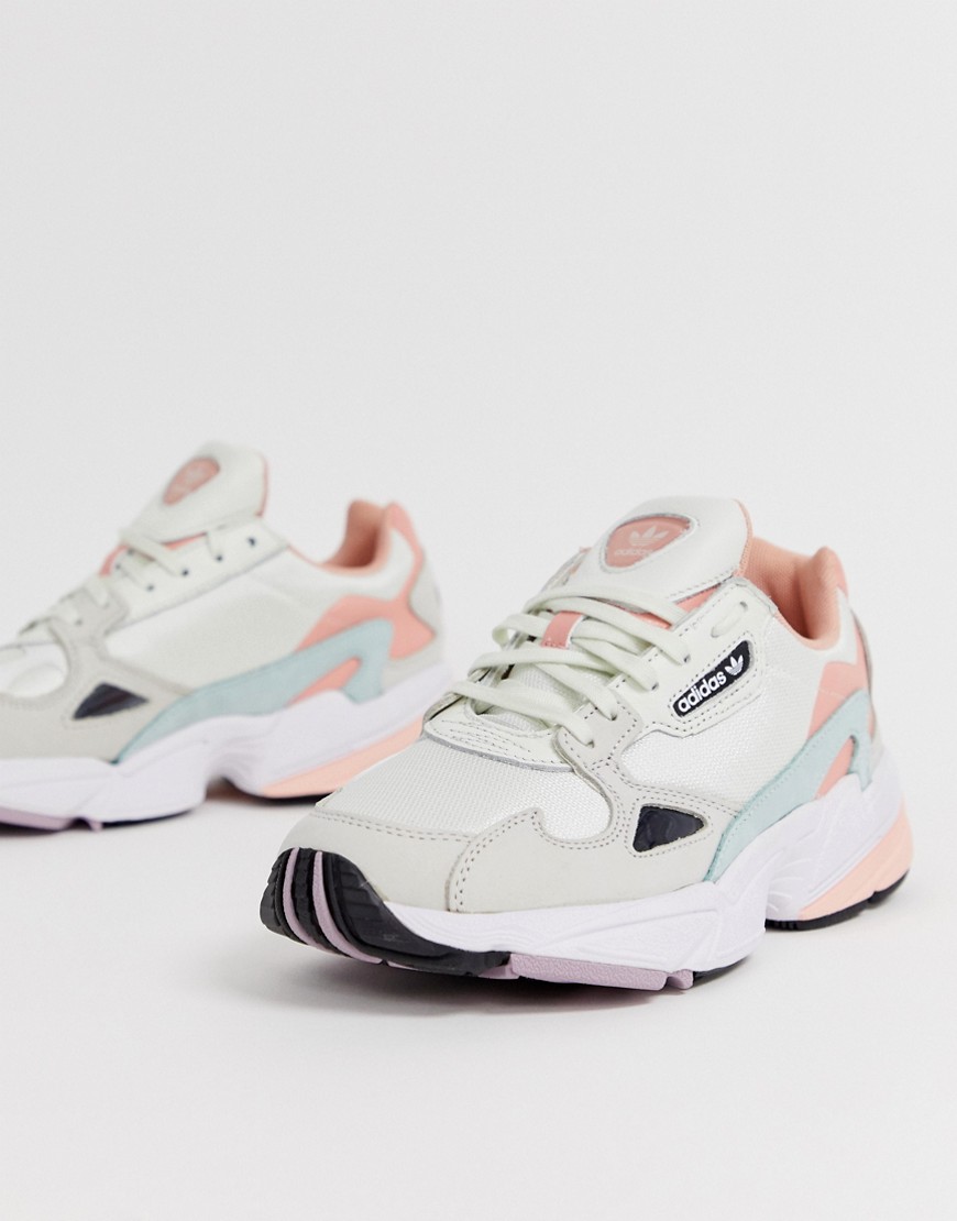 Adidas Originals Falcon in white tint and trace pink