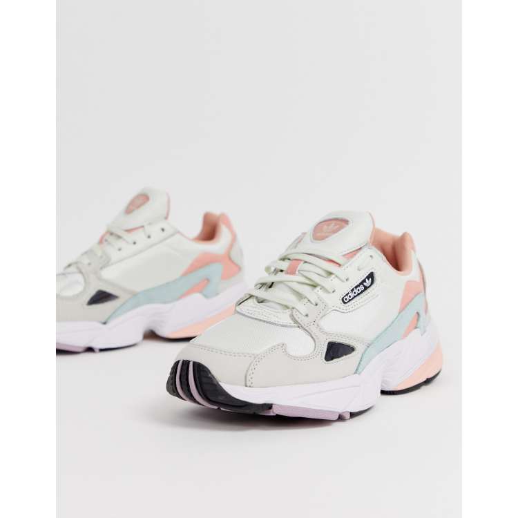 adidas Originals Falcon in white tint and trace pink