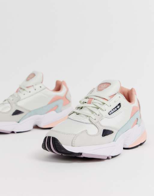 adidas Originals Falcon in white tint and trace pink