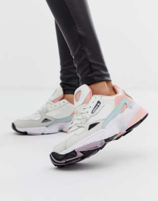 adidas falcon shoes white and pink