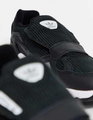 adidas originals falcon rx cord trainers in black and pink