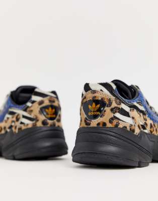 adidas falcon animal print