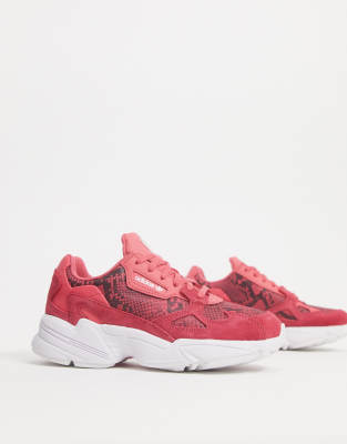 adidas falcon red pink