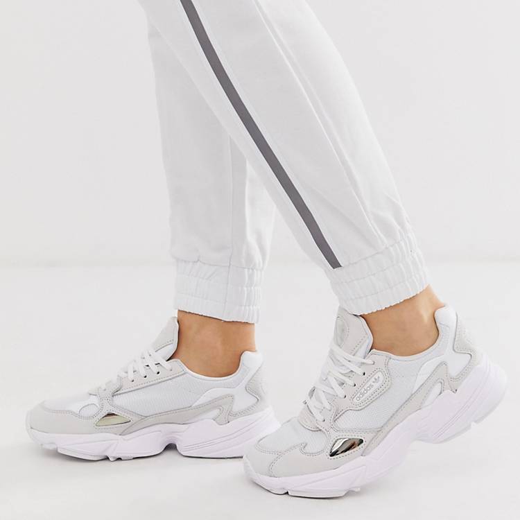 behave lime Dormitory adidas Originals Falcon sneakers in triple white | ASOS