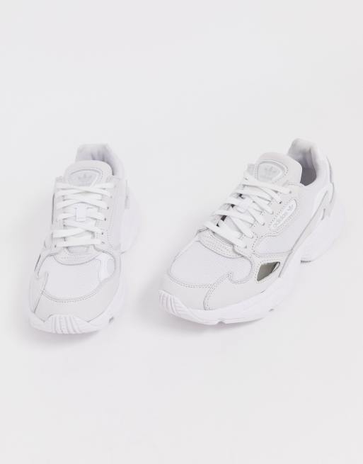 Adidas originals triple white falcon sale sneakers