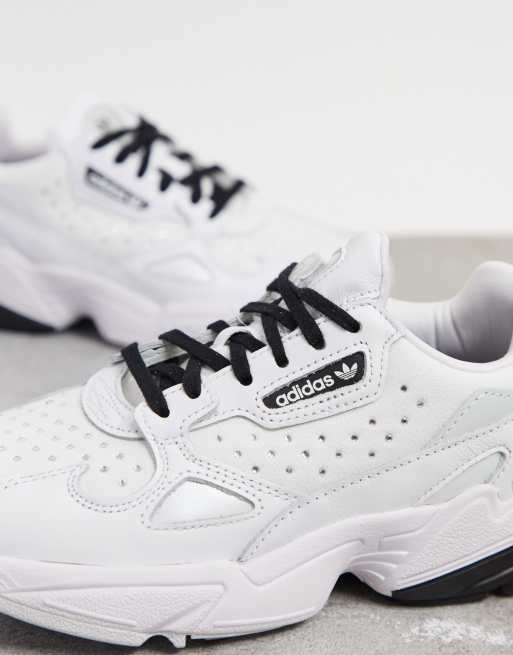 Adidas falcon best sale white asos