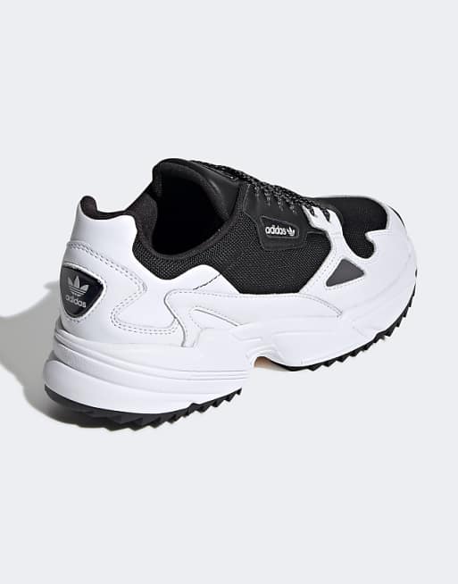 adidas Originals Falcon trail shoe in black and white adidas Originals Falcon trail shoe in black and white