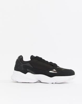 adidas originals triple white falcon trainers