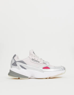 adidas originals falcon trainer in grey and silver