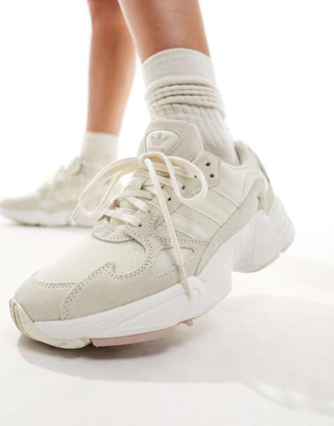 Women's Trainers, White, Chunky & Leather Sneakers