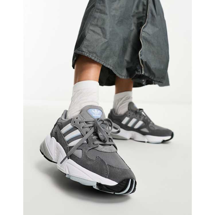 Adidas yung grey sales black mesh trainers