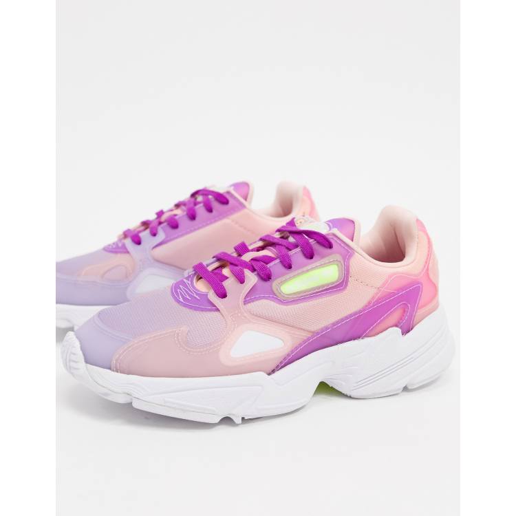 adidas Originals Falcon trainers in pink and purple ASOS