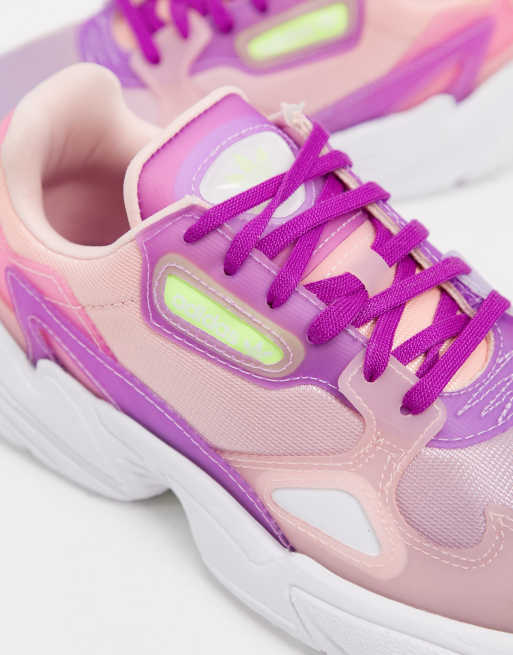 adidas Originals Falcon trainers in pink and purple ASOS