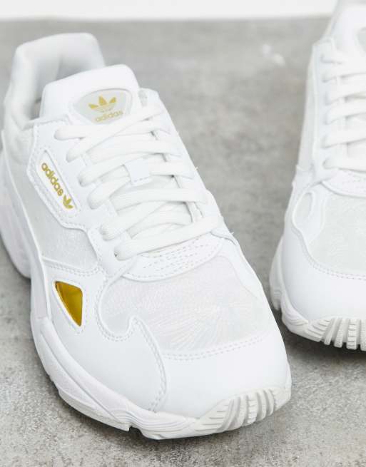 Falcon adidas white on sale gold