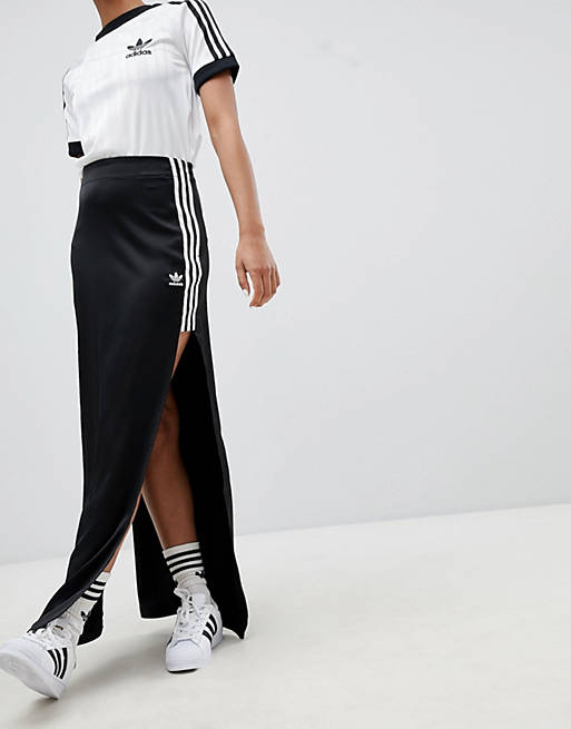 proposición Catastrófico circuito Adidas Originals Fashion League Maxi Skirt With Extreme Slit | ASOS