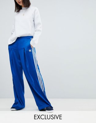 adidas 3 stripe blue track pants