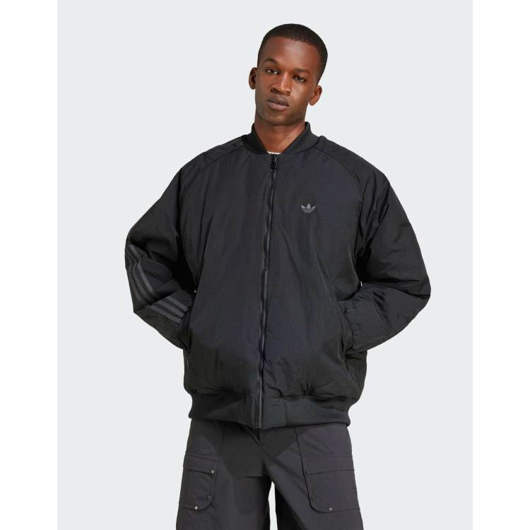 【Adidas コリア】 Oversized Bomber Jacket adidas Originals Fashion oversized bomber jacket in black | ASOS
