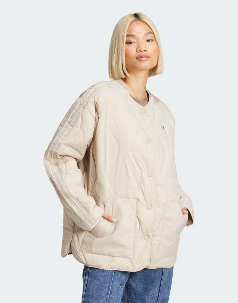 adidas Originals Fashion Quilted Liner Jacket in beige - view 1