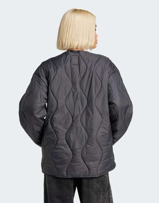 アディダスレディースジャケット☆Essentials Quilted Liner adidas Originals Fashion Quilted Liner jacket Beige | Dressinn