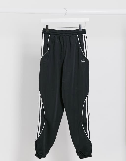 adidas Originals Fatken cuffed joggers in black with leg detailing