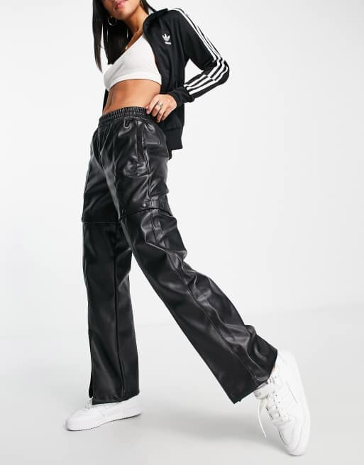 Faux leather tracksuit discount bottoms