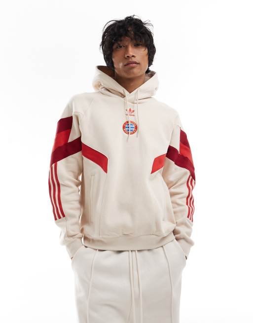 adidas Originals - FC Bayern - Felpa con cappuccio rossa