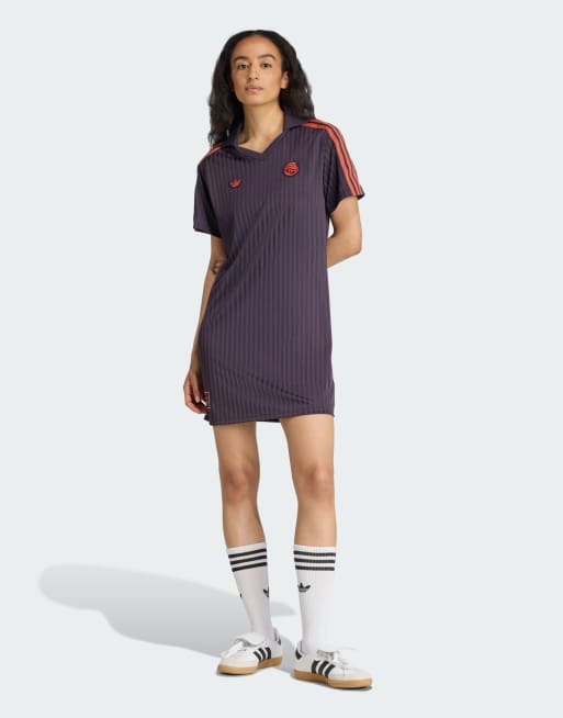 adidas Originals - FC Bayern - Terrace Icons - Jurk in aurora zwart
