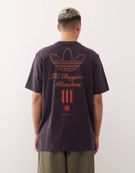 adidas Originals - FC Bayern Terrace Icons - T-shirt nero aurora con grafica