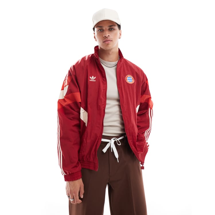 adidas Originals FC Bayern track top in red ASOS