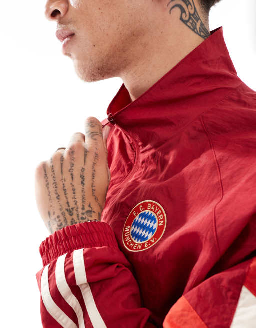 adidas Originals FC Bayern track top in red | ASOS