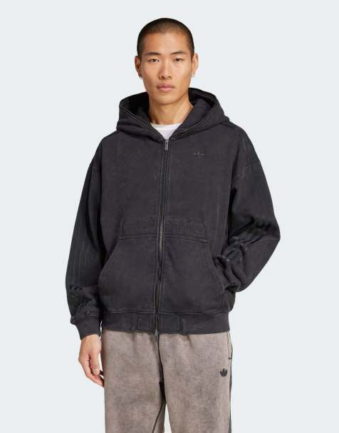 adidas Originals - Felpa con cappuccio nera con grafica - view 1