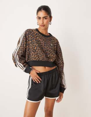 adidas Originals - Felpa girocollo con stampa leopardata - view 1