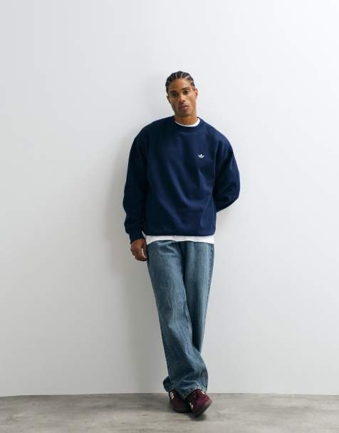 adidas Originals felpa loose fit essenziale navy - view 1