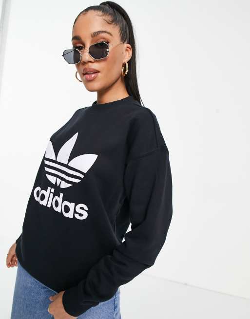 Felpa adidas shop nera outfit