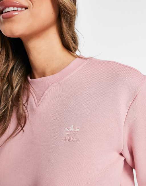 adidas Originals Felpa rosa polvere con dettaglio sul colletto ASOS
