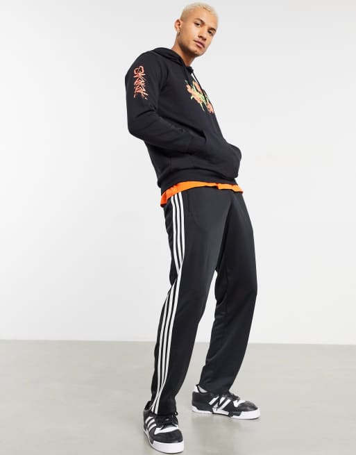 adidas Originals festivo hoodie with graphic print in black