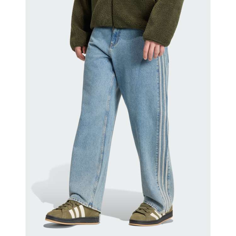 adidas Originals Firebird adicolor denim jeans mid-rise straight